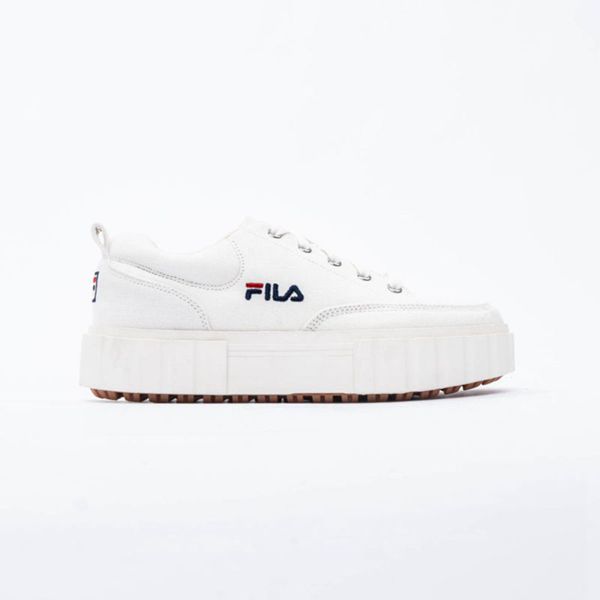 Fila Sandblast Canvas Women's Sneakers - Navy/Red,NZ 476-52140